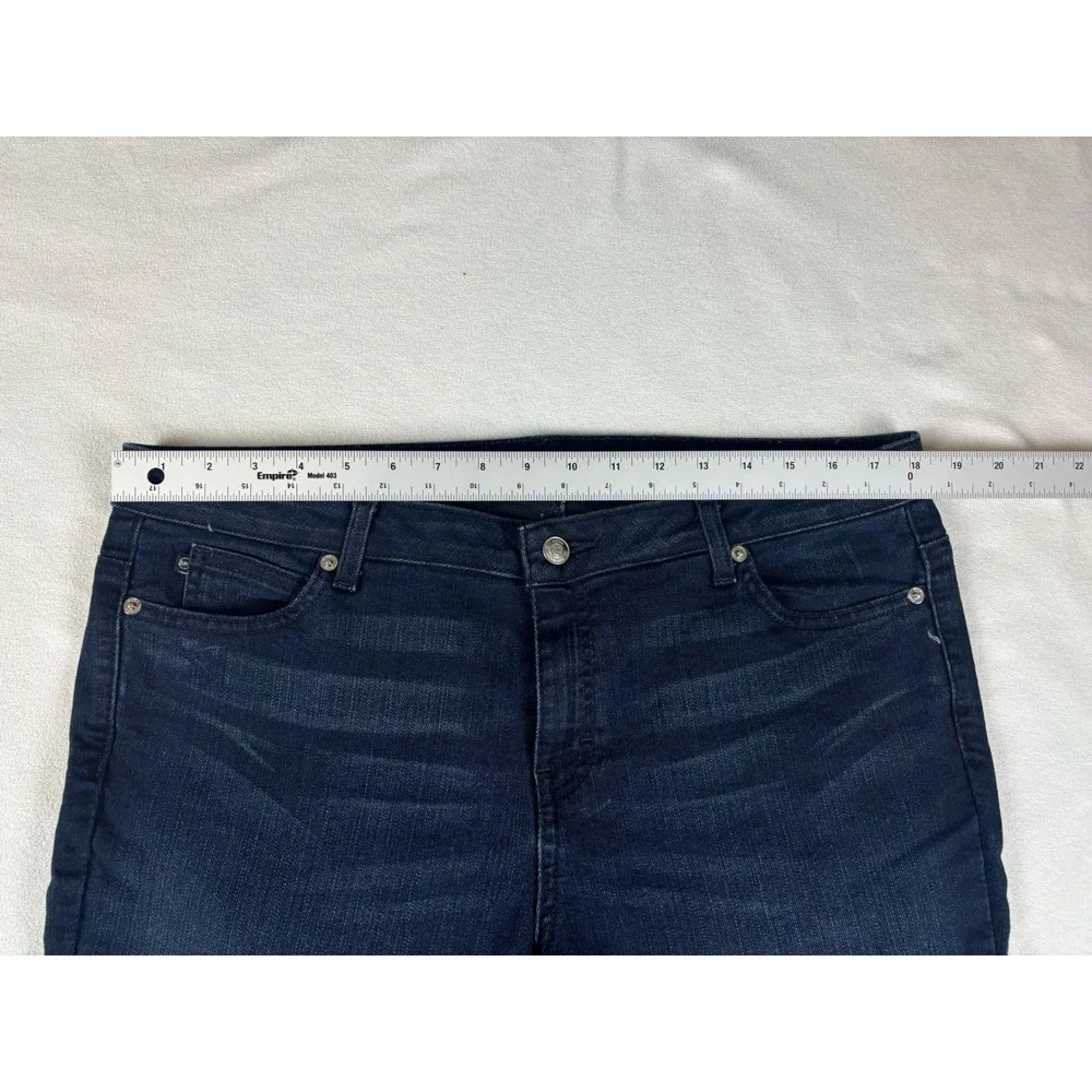 Michael Kors Womens Dark Wash Straight Leg Stretch Denim Jeans Size 14 Indigo - Picture 3 of 6